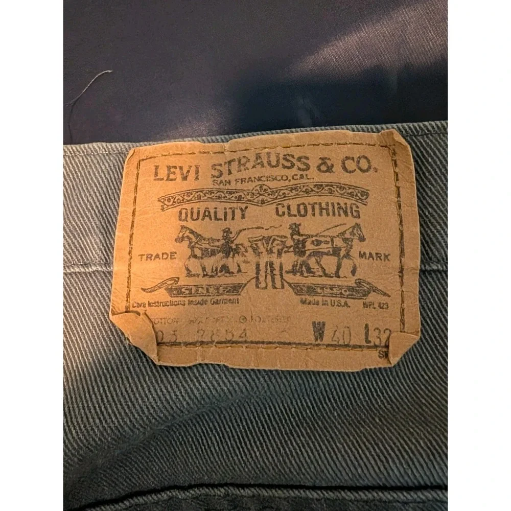 Levi Strauss & Co Mens Gray Denim Jeans Regular Fit Straight 504 Size 40x32